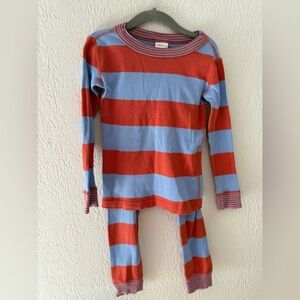 Hanna Andersson Red and Blue Striped Kids Pajama Set